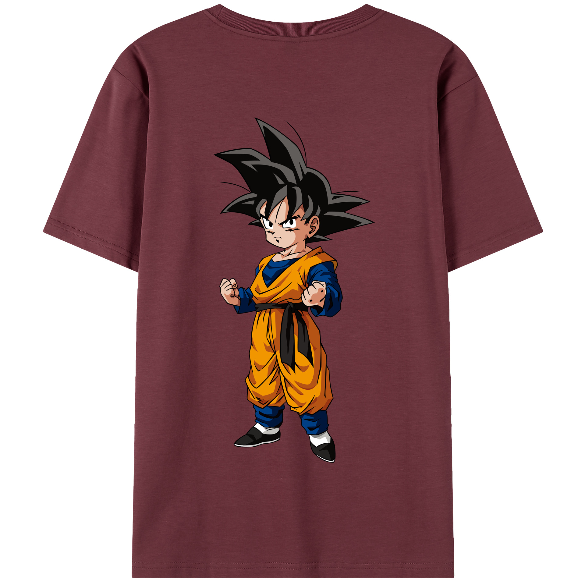 （画像用） ドラゴンボール 孫悟空（そん ごくう）Son Goku カカロット DRAGON BALL Kakarotto 綿100％半袖Tシャツ（背面プリント）